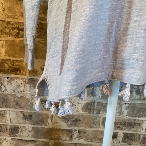 J. Crew Factory long sleeve top. Size M. Light blue. tassels at waist. - Picture 5 of 14